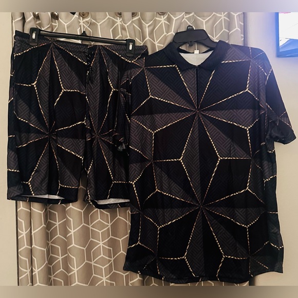 Other - NWOT Men’s leisure shirt and matching short set. Big &Tall